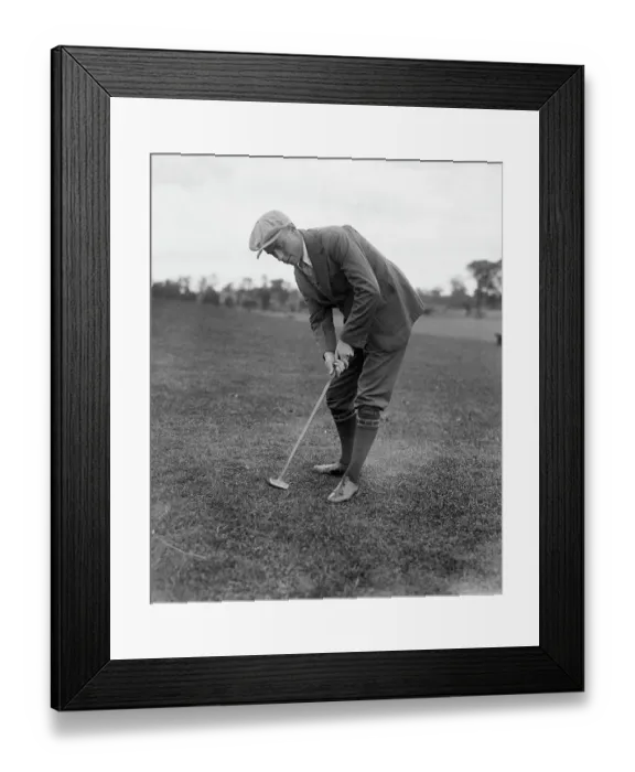 Framed Print : Chick Evans Putting Framed Print : Chick Evans Putting