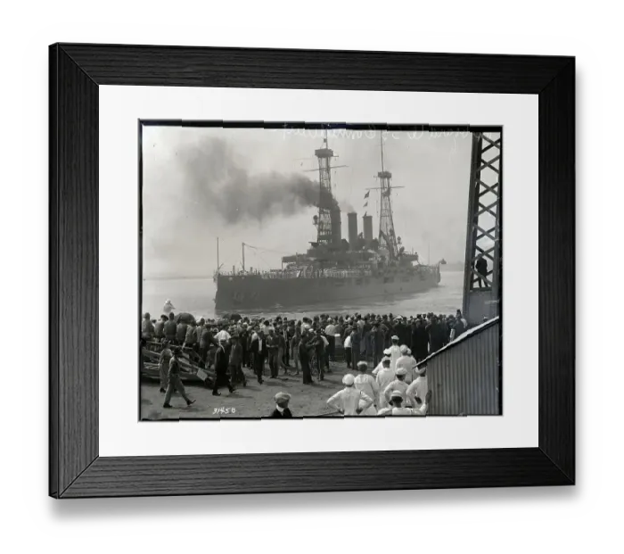 Framed Print : People on Pier Watch Ship Sailing Away Framed Print : People on Pier Watch Ship Sailing Away