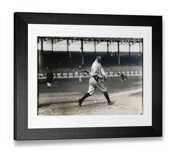 Framed Print : Baseball Player In Mid-Swing Framed Print : Baseball Player In Mid-Swing
