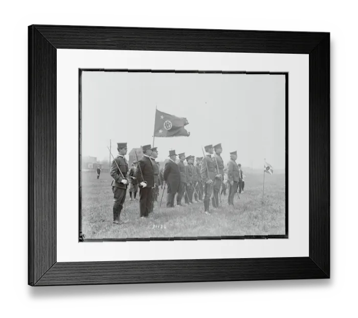 Framed Print : Boy ScoutsHolding Official Flag