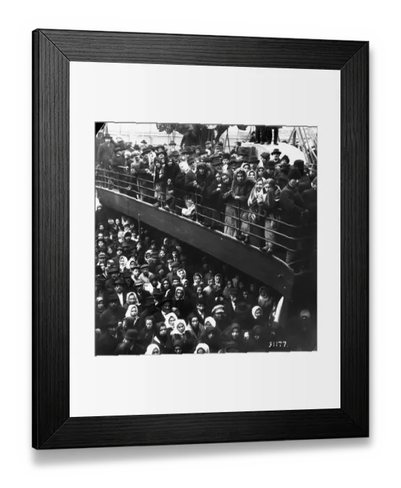 Framed Print : Immigrants on Deck of the S. S. Prince Frederick Wilhelm Framed Print : Immigrants on Deck of the S. S. Prince Frederick Wilhelm