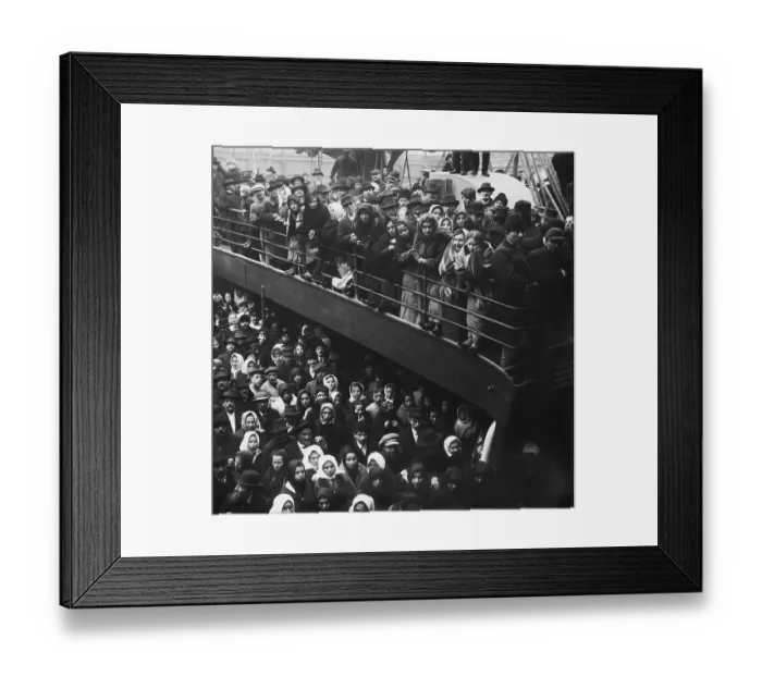 Framed Print : Immigrants on Deck of S.S. Prince Frederick Wilhelm Framed Print : Immigrants on Deck of S.S. Prince Frederick Wilhelm