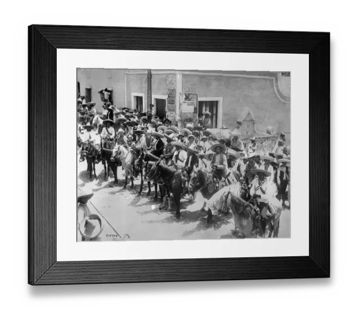 Framed Print : Zapata Brothers with Revoulutionary Group Framed Print : Zapata Brothers with Revoulutionary Group