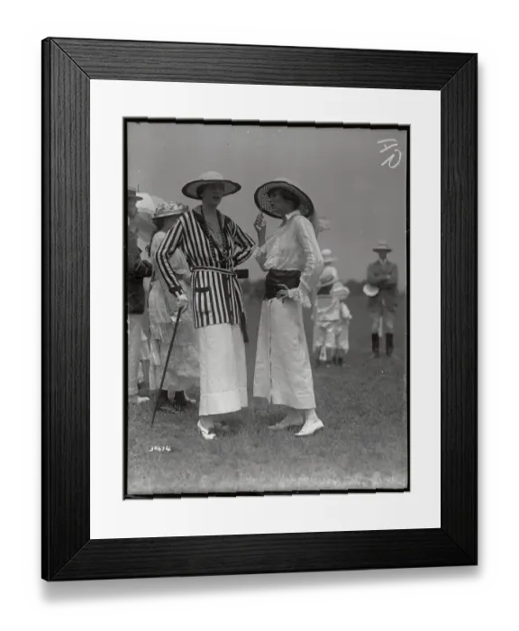 Framed Print : Society Women Standing At Horse Show Framed Print : Society Women Standing At Horse Show