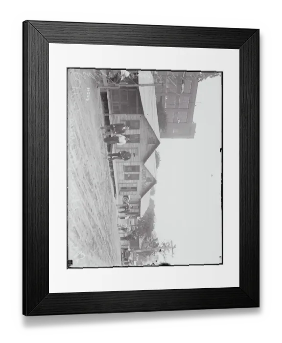 Framed Print : Men Leaving Lunch House Framed Print : Men Leaving Lunch House