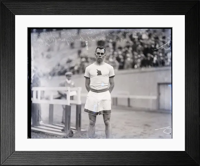 Framed Print : Taber, Winner Of Mile Run At Tryout Framed Print : Taber, Winner Of Mile Run At Tryout