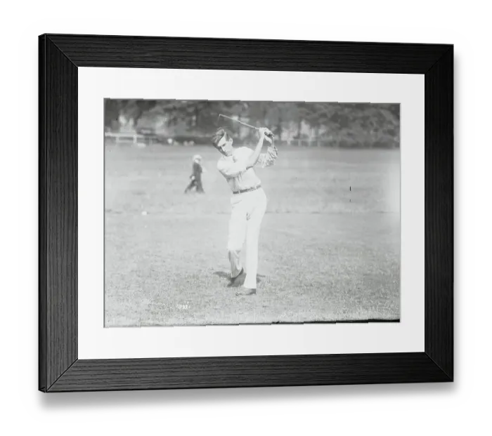 Framed Print : James M. Barnes Swinging Golf Club Framed Print : James M. Barnes Swinging Golf Club
