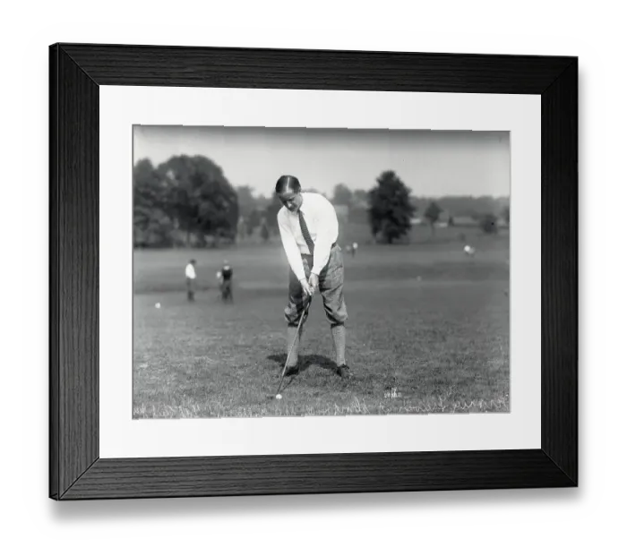 Framed Print : Jerome Travers in Golfing Position Framed Print : Jerome Travers in Golfing Position