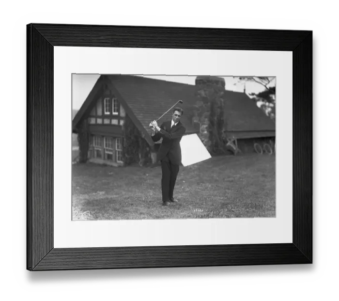 Framed Print : Francis Ouimet Swinging Golf Club Framed Print : Francis Ouimet Swinging Golf Club