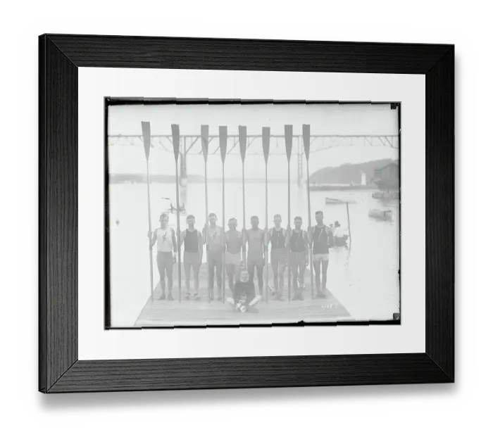 Framed Print : Rowing Team Posing for Camera Framed Print : Rowing Team Posing for Camera