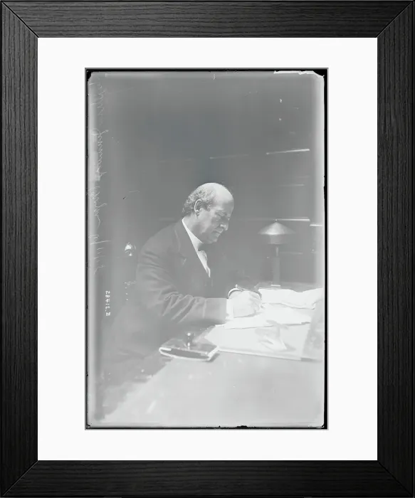 Framed Print : William J. Bryan Writing at His Desk Framed Print : William J. Bryan Writing at His Desk