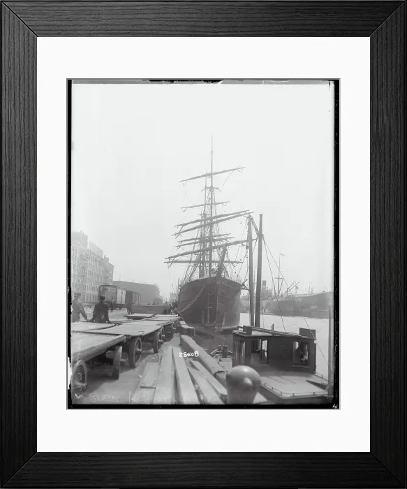 Framed Print : Discovery Docked on Shore Framed Print : Discovery Docked on Shore