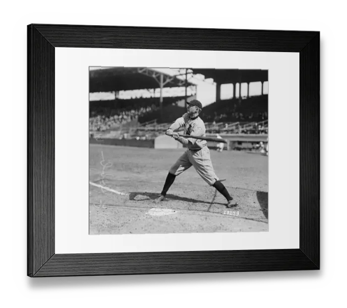 Framed Print : Ty Cobb Batting Framed Print : Ty Cobb Batting