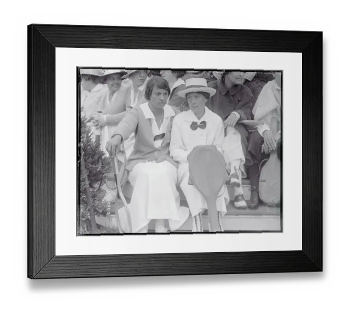Framed Print : Women at 1915 Tennis Tourney