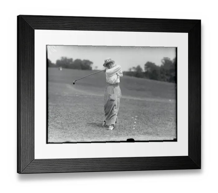 Framed Print : Mrs. J.C. Barclay Playing Golf Framed Print : Mrs. J.C. Barclay Playing Golf