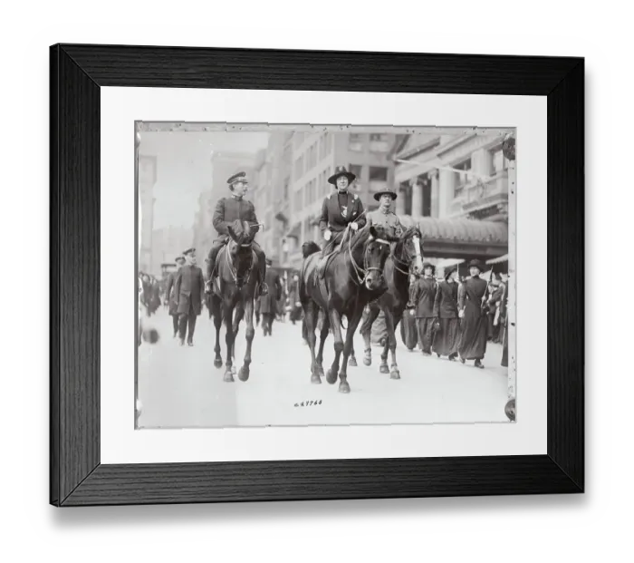 Framed Print : Officers Riding Atop Horses Framed Print : Officers Riding Atop Horses