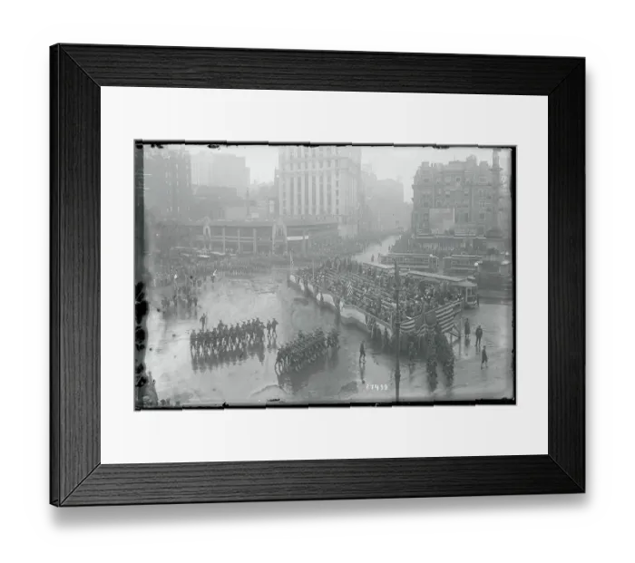 Framed Print : Parade Moving Through Columbus Circle Framed Print : Parade Moving Through Columbus Circle
