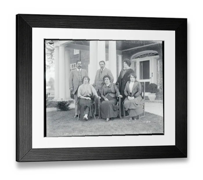 Framed Print : Huerta Family Outside their Residence Framed Print : Huerta Family Outside their Residence