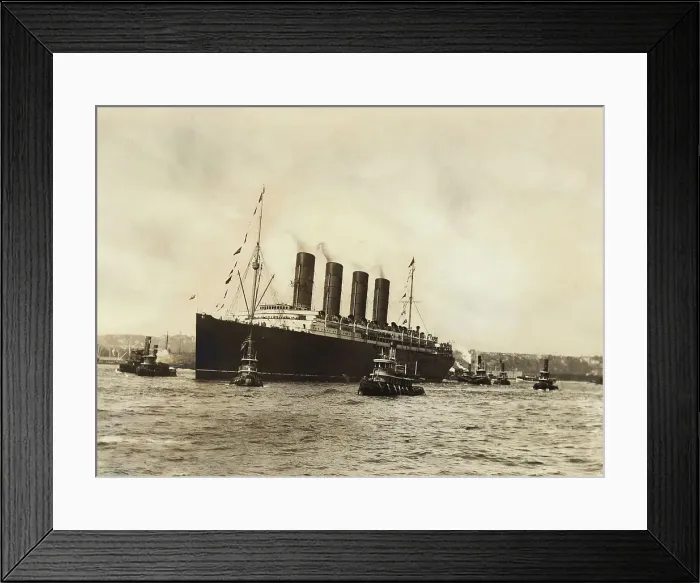 Framed Print : The Luxury Liner Lusitania