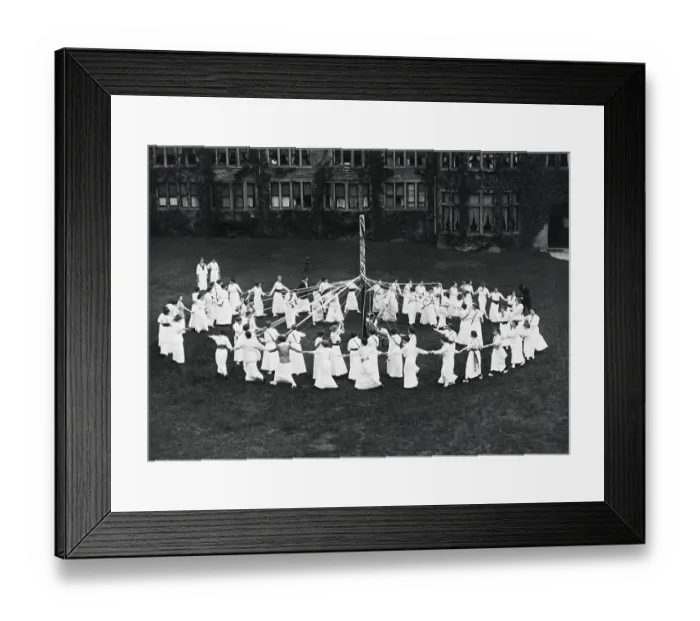 Framed Print : Students Performing May Pole Dance Framed Print : Students Performing May Pole Dance