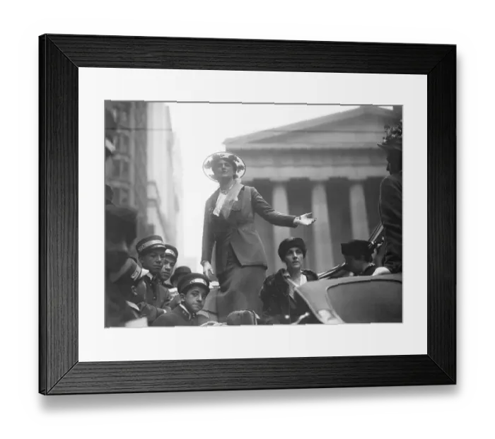 Framed Print : Suffragette Gesturing During Speech Framed Print : Suffragette Gesturing During Speech
