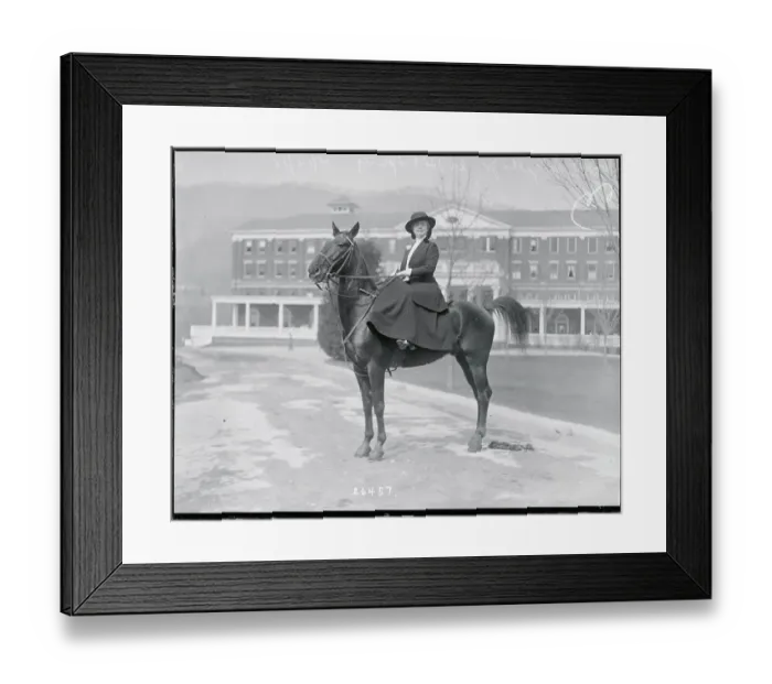 Framed Print : Woman Atop a Horse Framed Print : Woman Atop a Horse