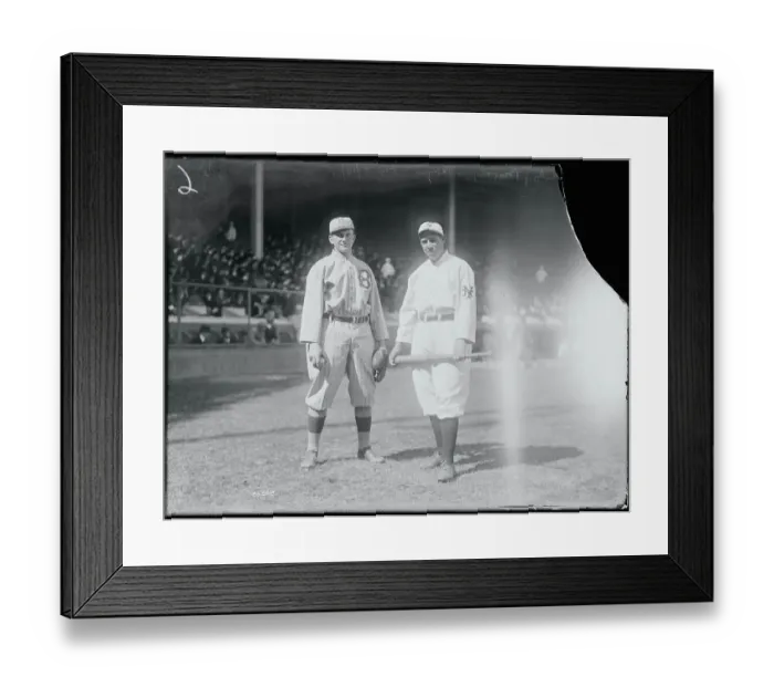 Framed Print : Baseball Players Posing for Camera Framed Print : Baseball Players Posing for Camera