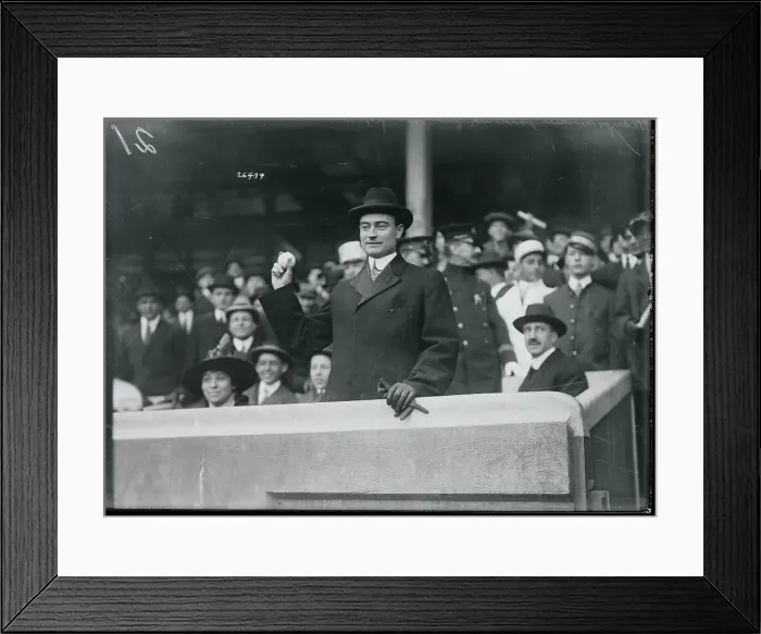 Framed Print : Mayor Opening Baseball Game Framed Print : Mayor Opening Baseball Game