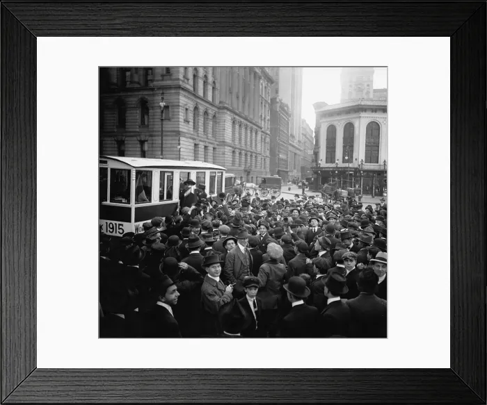 Framed Print : Crowd Near Wagon Framed Print : Crowd Near Wagon