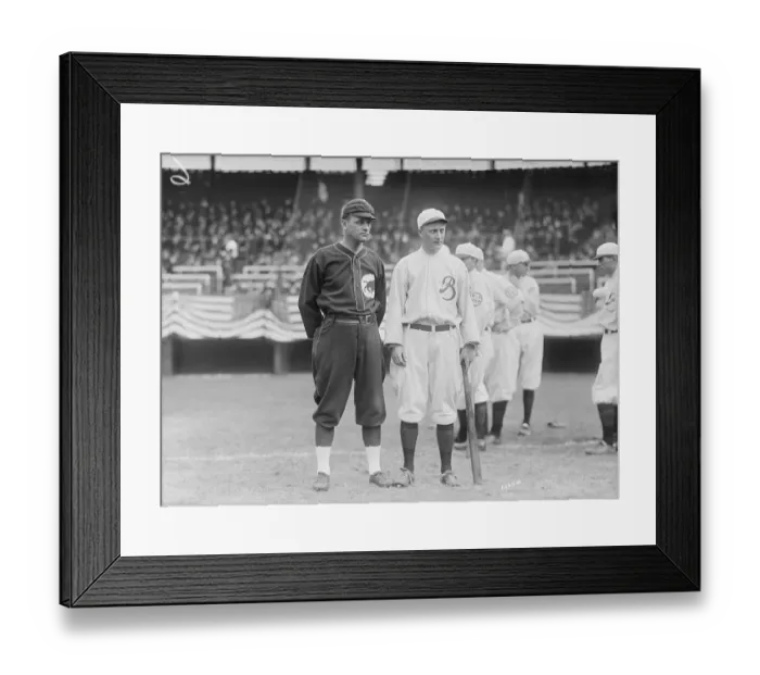 Framed Print : Baseball Managers Posing Framed Print : Baseball Managers Posing