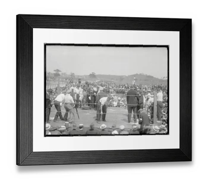 Framed Print : Boxer Jack Johnson is Weighed Before Match Framed Print : Boxer Jack Johnson is Weighed Before Match