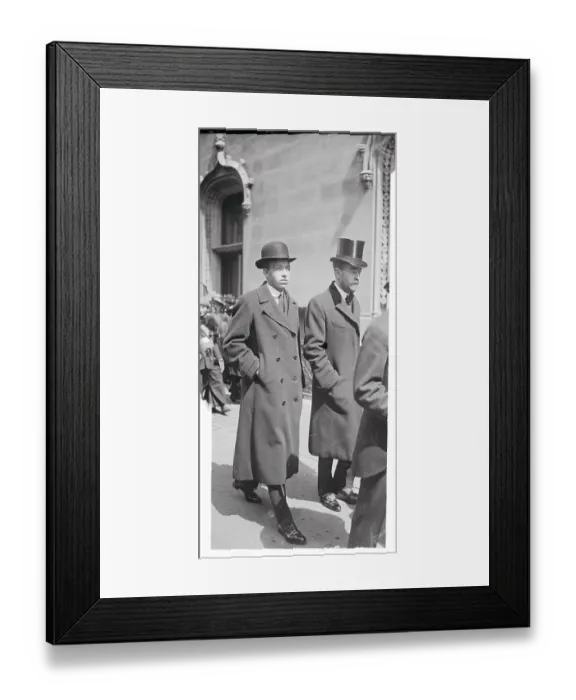 Framed Print : Socialites on City Street Framed Print : Socialites on City Street