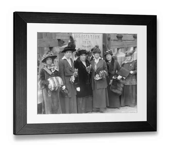 Framed Print : Suffragettes Posing Together Framed Print : Suffragettes Posing Together