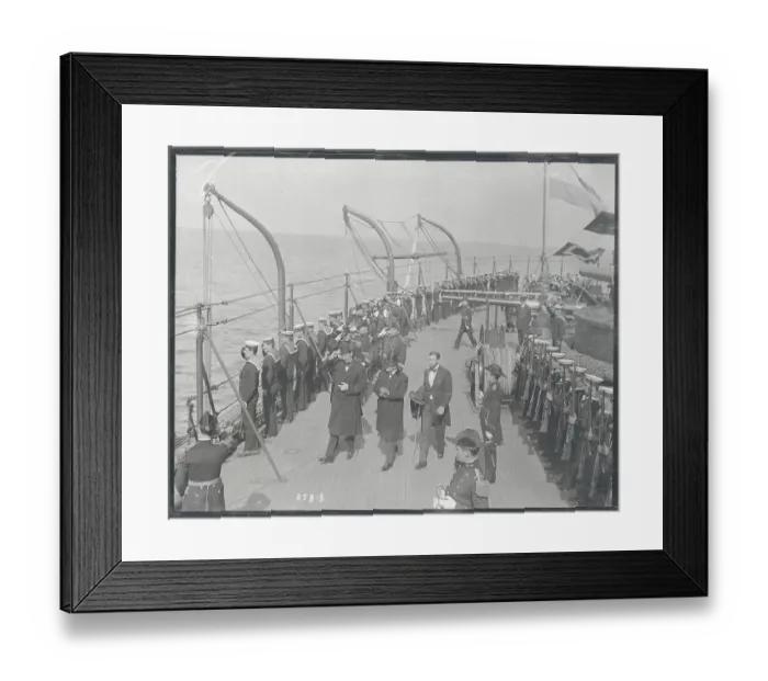 Framed Print : Visitors Aboard Argentinean Ship