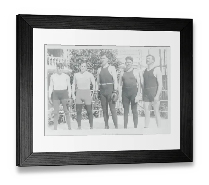 Framed Print : Jess Willard Posing with Boxing Affiliates Framed Print : Jess Willard Posing with Boxing Affiliates