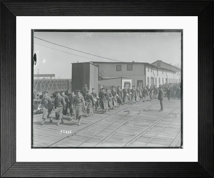 Framed Print : Cadets Leaving Building Framed Print : Cadets Leaving Building