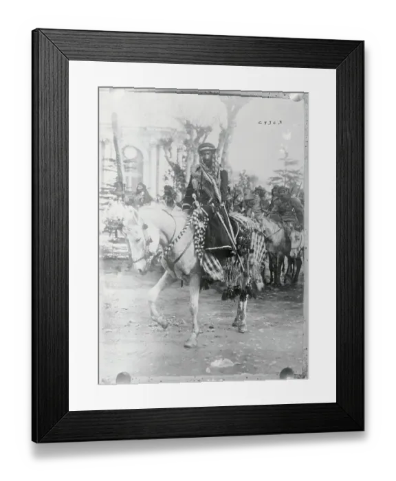 Framed Print : Kurdish Officer Mounted on a Horse