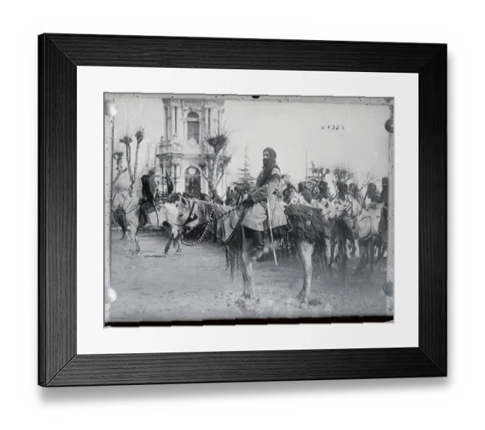Framed Print : Kurdish Man Mounted on a Horse Framed Print : Kurdish Man Mounted on a Horse