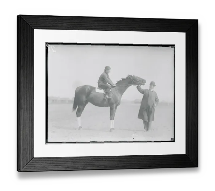 Framed Print : Trainer with Jockey and Horse Framed Print : Trainer with Jockey and Horse