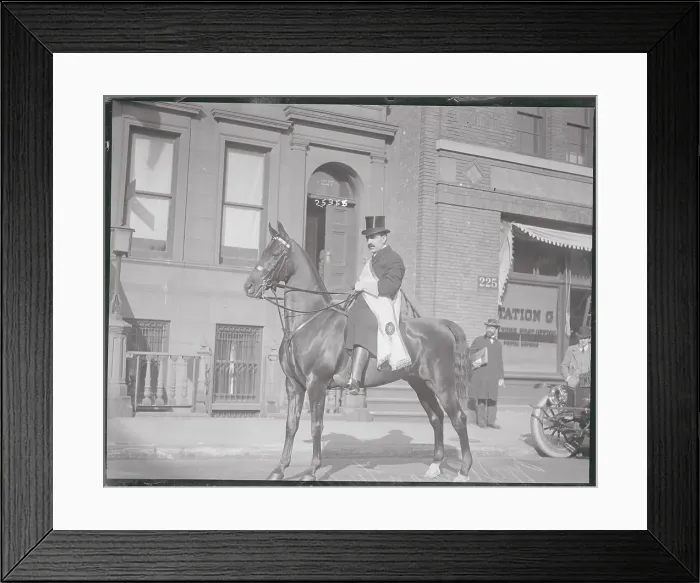 Framed Print : St. Patrick's Parade Marshal on Horse Framed Print : St. Patrick's Parade Marshal on Horse
