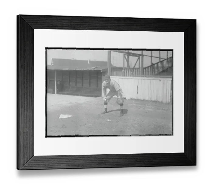 Framed Print : Ed Sweeney in Catching Position Framed Print : Ed Sweeney in Catching Position