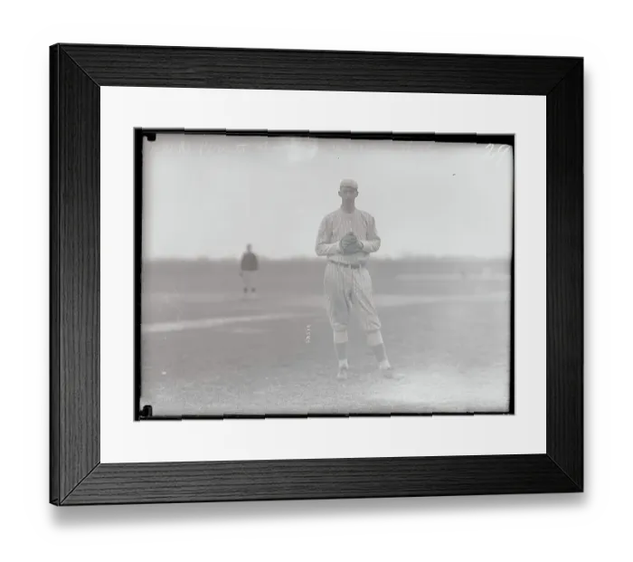 Framed Print : W. D. Perritt Pausing on Baseball Field