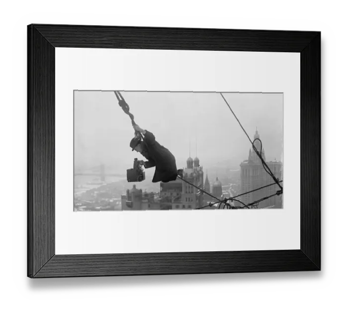 Framed Print : Photographer Balanced on Rope Framed Print : Photographer Balanced on Rope