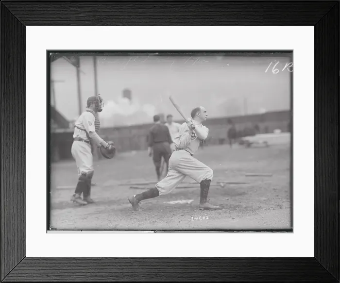 Framed Print : Dick Rudolph in Batting Action