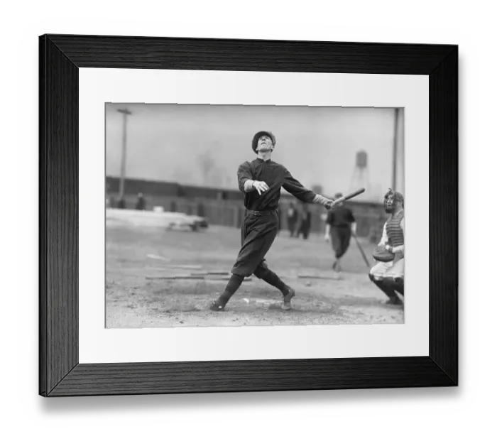Framed Print : Hank Gowdy Batting During Baseball Game Framed Print : Hank Gowdy Batting During Baseball Game