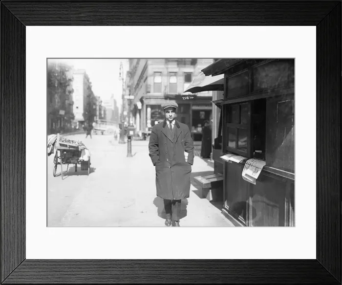 Framed Print : Detective on City Street Framed Print : Detective on City Street