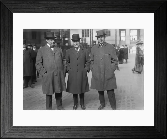 Framed Print : French Lead Officials Posing Outdoors Framed Print : French Lead Officials Posing Outdoors