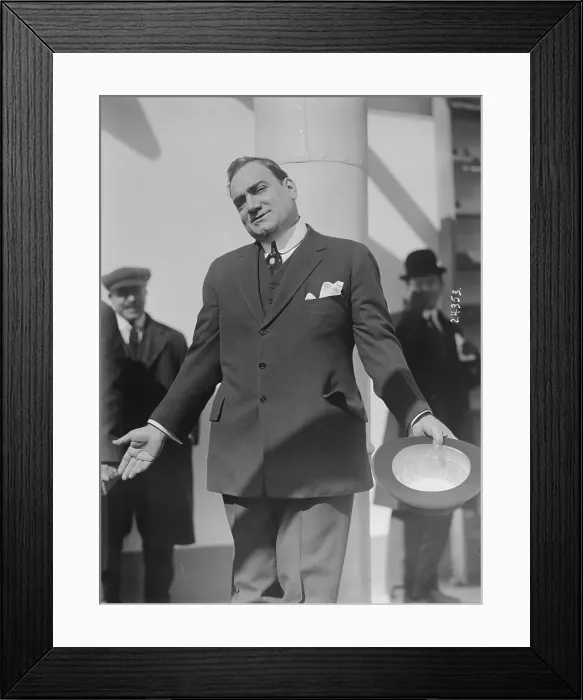 Framed Print : Opera Singer Enrico Caruso Gesturing Framed Print : Opera Singer Enrico Caruso Gesturing
