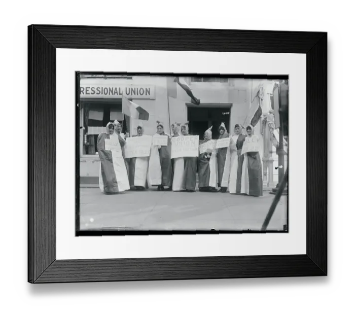Framed Print : Suffragettes Holding Signs Framed Print : Suffragettes Holding Signs