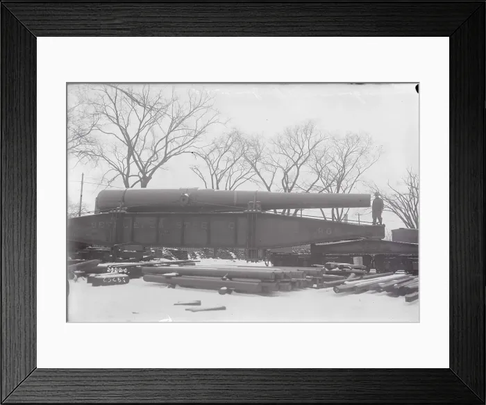 Framed Print : Largest Gun in the U.S. Sent to Panama Canal for Coast Defense Framed Print : Largest Gun in the U.S. Sent to Panama Canal for Coast Defense
